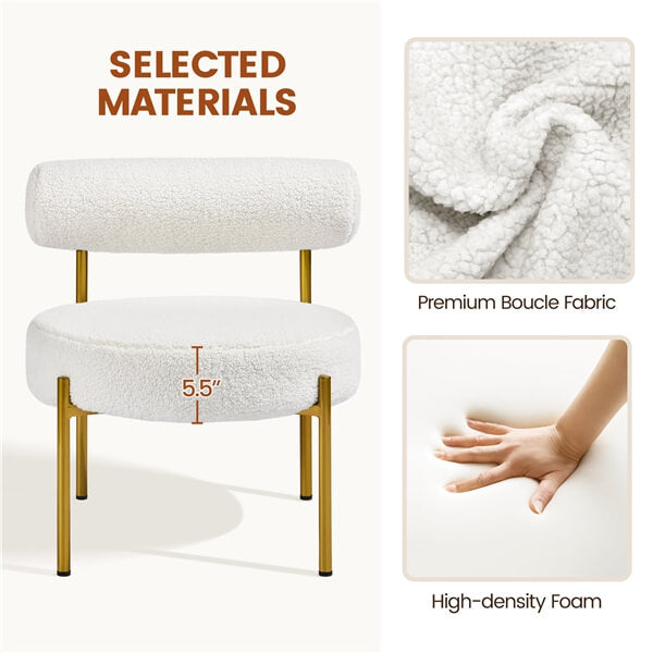 small boucle accent chair