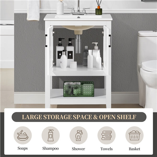 Yaheetech 24" Modern Bathroom Vanity with Sink