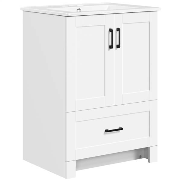 Yaheetech 24.5" Modern Bathroom Vanity with Ceramic Basin