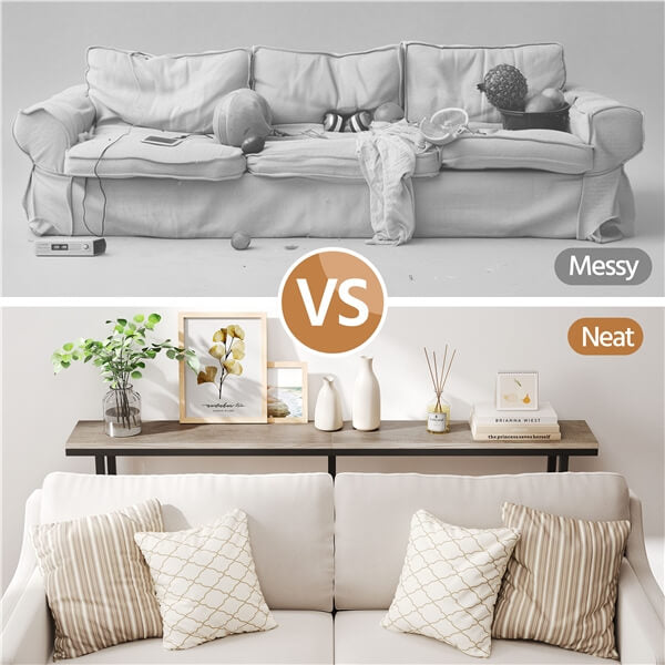 Yaheetech Narrow Console Table with Sturdy Metal Frame