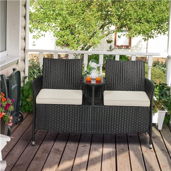 Yaheetech Patio Loveseat