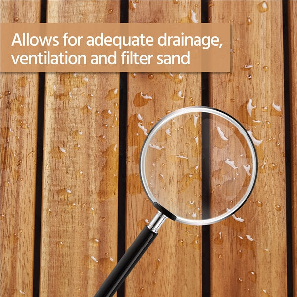 Yaheetech 10PCS Acacia Wood Interlocking Flooring Tiles