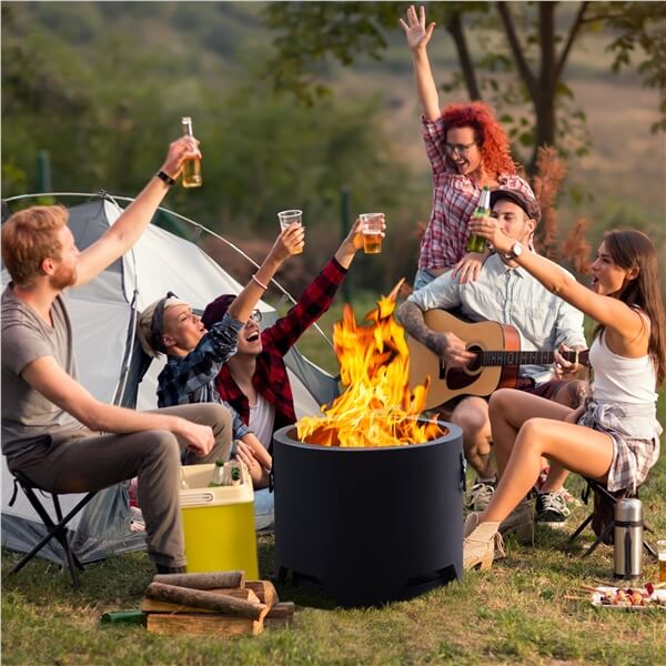 Yaheetech Smokeless Fire Pit for Outdoor Garden Patio Camping