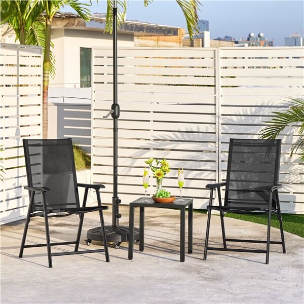 Yaheetech Patio Dining Chairs Set of 4 with Armrests