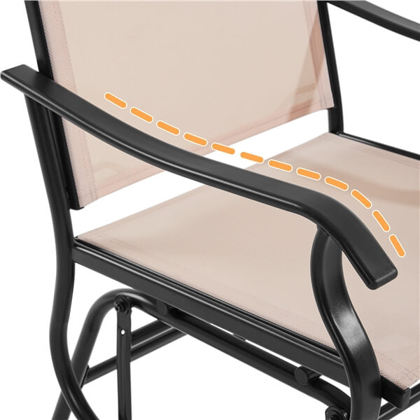 double rocking chair outdoor