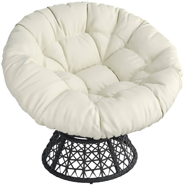 Yaheetech Indoor Papasan Chairs with Thick Tufted Cushions and Frame