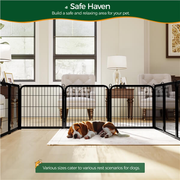 Yaheetech 24 inch 8 Panels Dog Pen Indoor Heavy Duty Puppy Exercise Pen