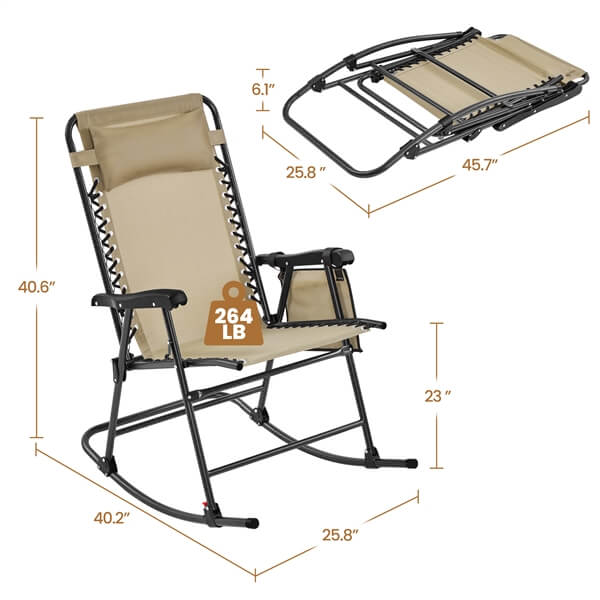 outdoor zero gravity lounge folding chair