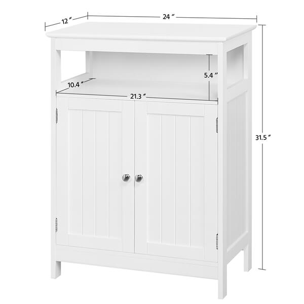 Yaheetech Bathroom Floor Storage Cabinet