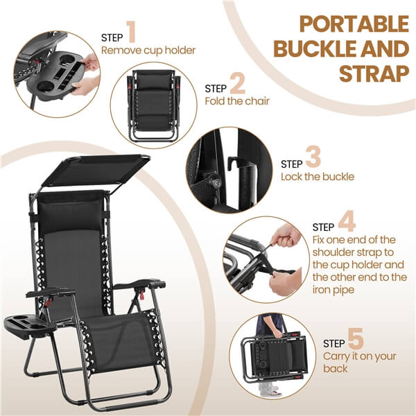 Yaheetech Outdoor Zero Gravity Chair