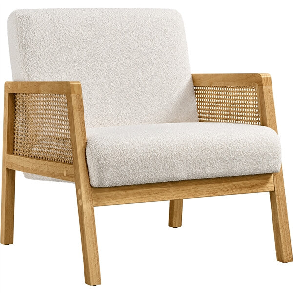 boucle barrel chair