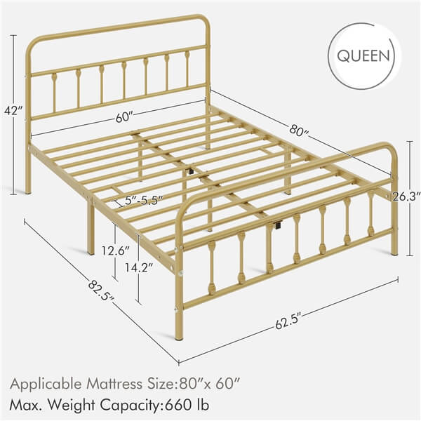 metal steel bed frame