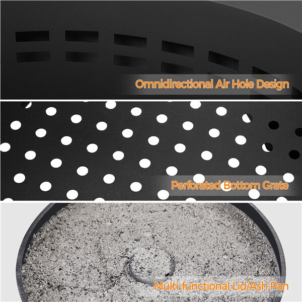 Yaheetech Smokeless Fire Pit for Outdoor Garden Patio Camping