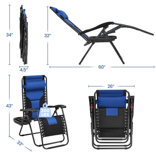 Yaheetech Padded Zero Gravity Recliner