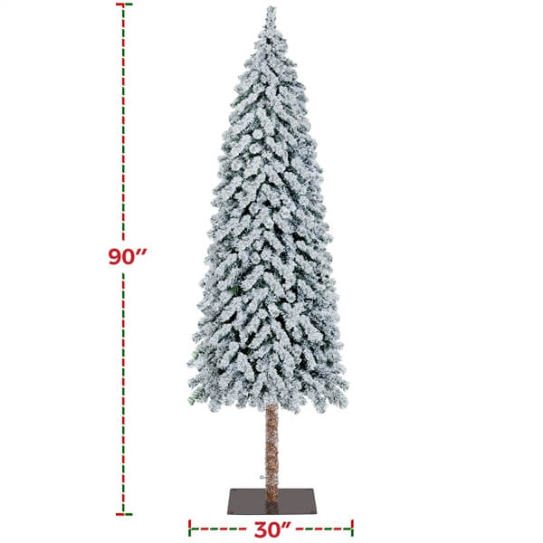 flocked artificial christmas tree 6 ft