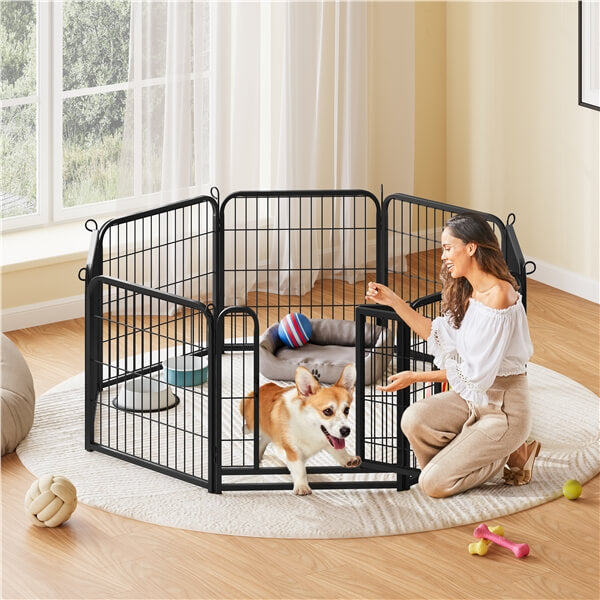 Yaheetech 24 inch 8 Panels Dog Pen Indoor Heavy Duty Puppy Exercise Pen