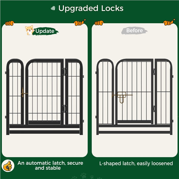 Yaheetech 24 inch 8 Panels Dog Pen Indoor Heavy Duty Puppy Exercise Pen