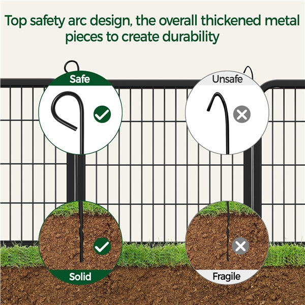 Yaheetech 24 inch 8 Panels Dog Pen Indoor Heavy Duty Puppy Exercise Pen