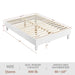 Yaheetech wooden bed frame, white 