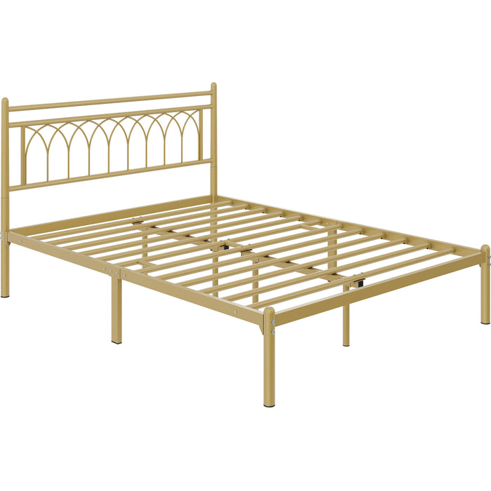 queen metal bed frame platform