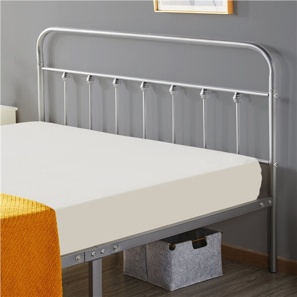 metal full bed frame with headboard
