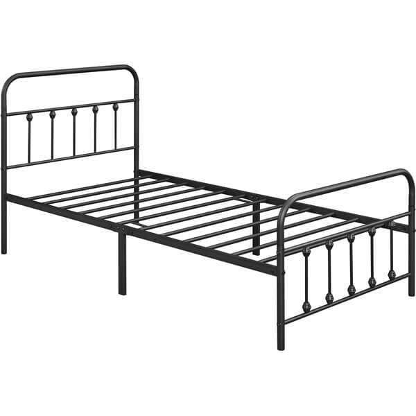 bed frame with headboard metal