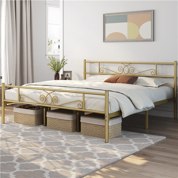 full size bed with platform
