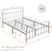 king size metal bed frame with headboard