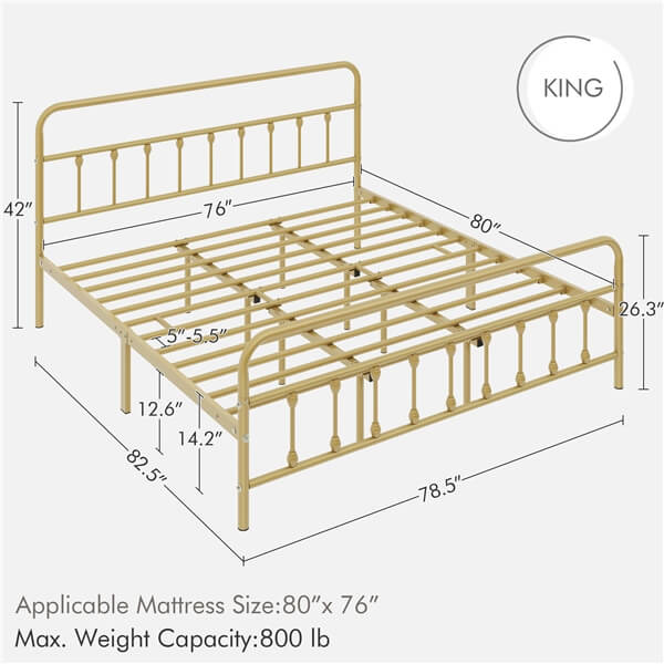 steel metal bed frame