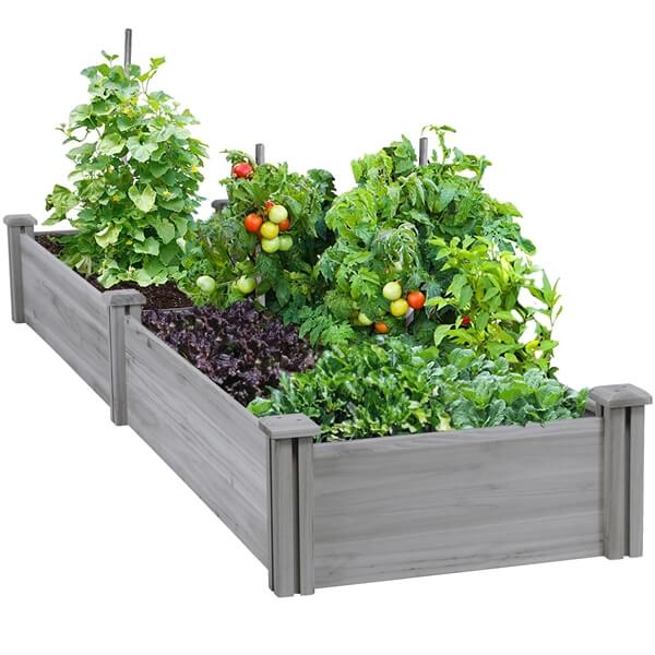bed in garden