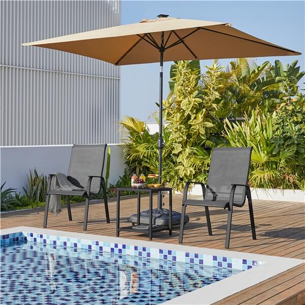 Yaheetech Set of 2 Patio Dining Chairs