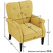 armchair yellow velvet