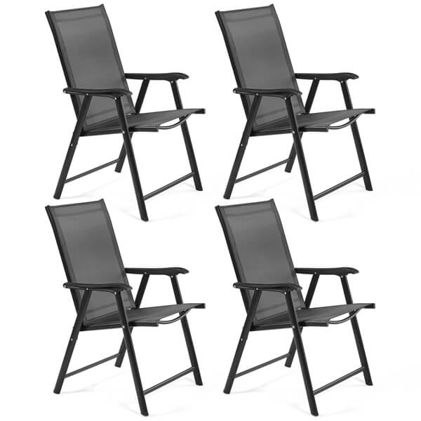 Yaheetech Patio Dining Chairs Set of 4 with Armrests