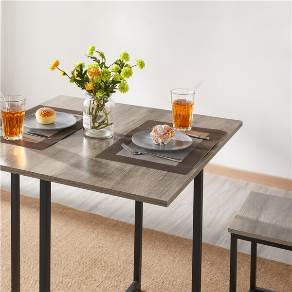 Yaheetech Dining Table Set for 4 Industrial Kitchen Table with 4 Chairs
