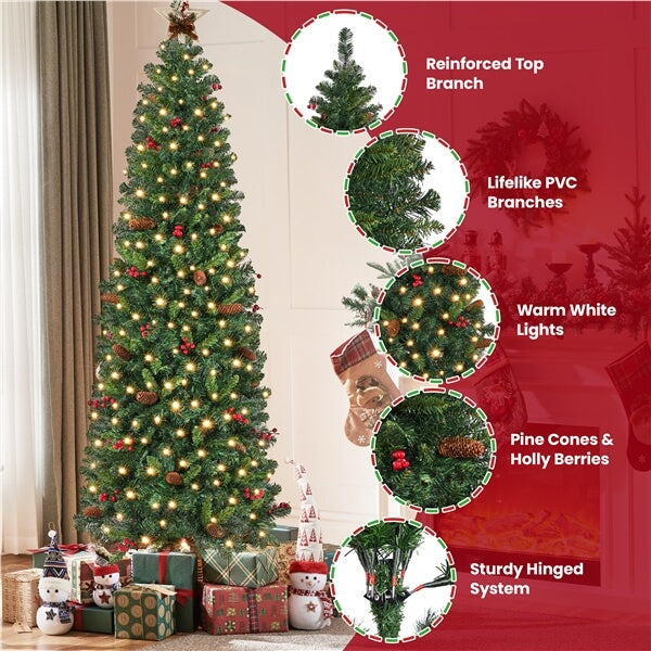 christmas tree pre lit pencil