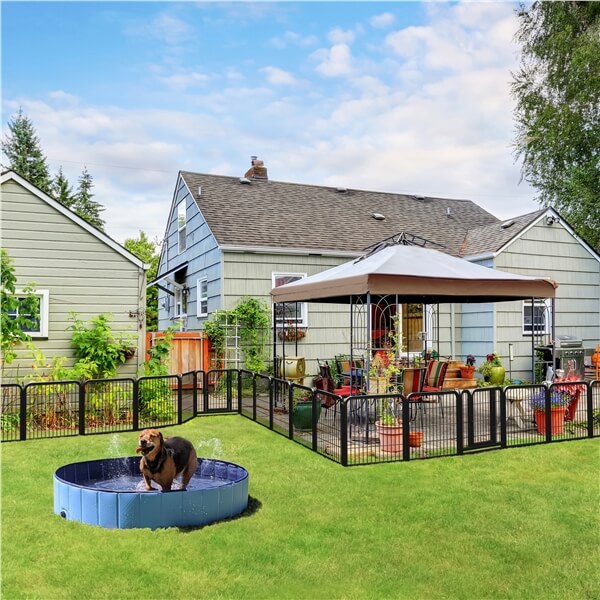 Yaheetech 24 inch 8 Panels Dog Pen Indoor Heavy Duty Puppy Exercise Pen