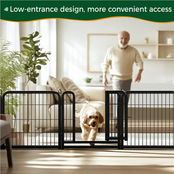 Yaheetech 24 inch 8 Panels Dog Pen Indoor Heavy Duty Puppy Exercise Pen