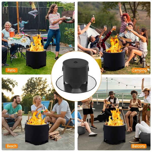 Yaheetech Smokeless Fire Pit for Outdoor Garden Patio Camping