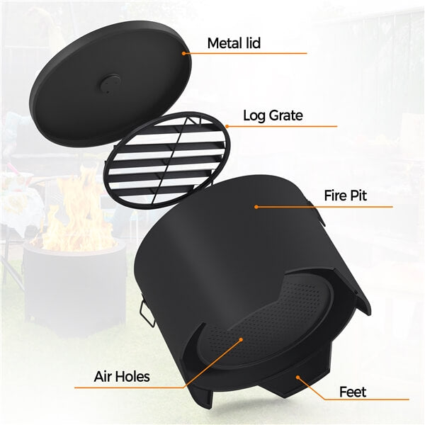 Yaheetech Smokeless Fire Pit for Outdoor Garden Patio Camping