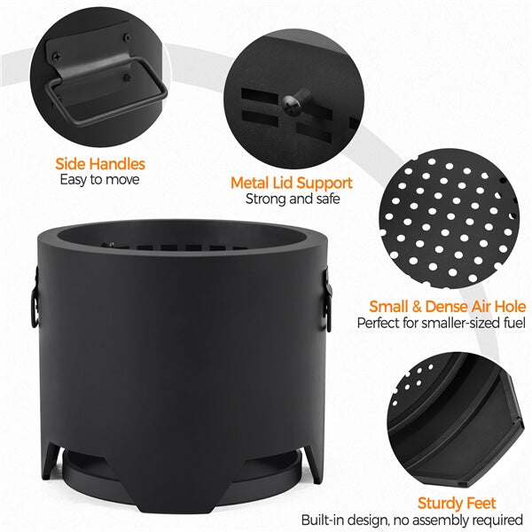 Yaheetech Smokeless Fire Pit for Outdoor Garden Patio Camping
