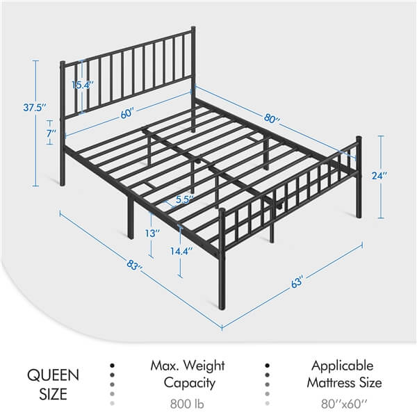 twin mattress metal frame