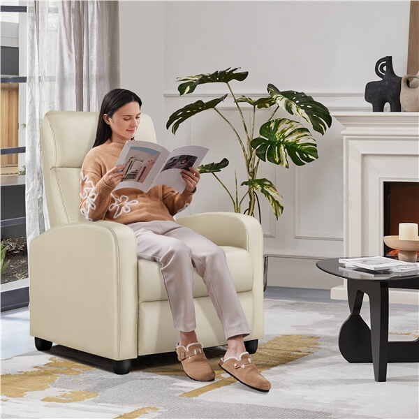 Yaheetech PU Leather Reclining Chair