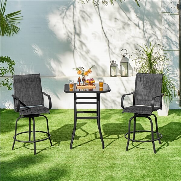 Swivel Chairs Patio Set 300 Lb Capacity Outdoor Swivel Rocker
