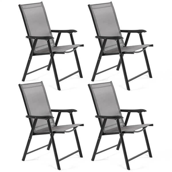 Yaheetech Patio Dining Chairs Set of 4 with Armrests