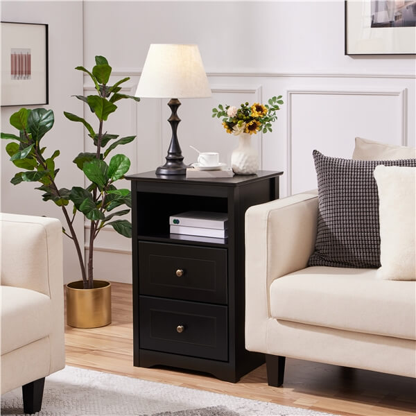 set of 2 tall nightstands