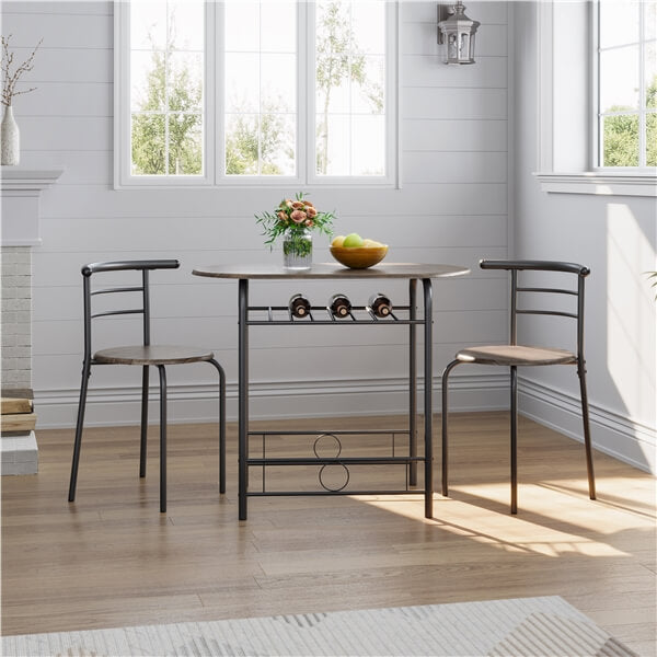 Yaheetech 3 Piece Dining Table Set