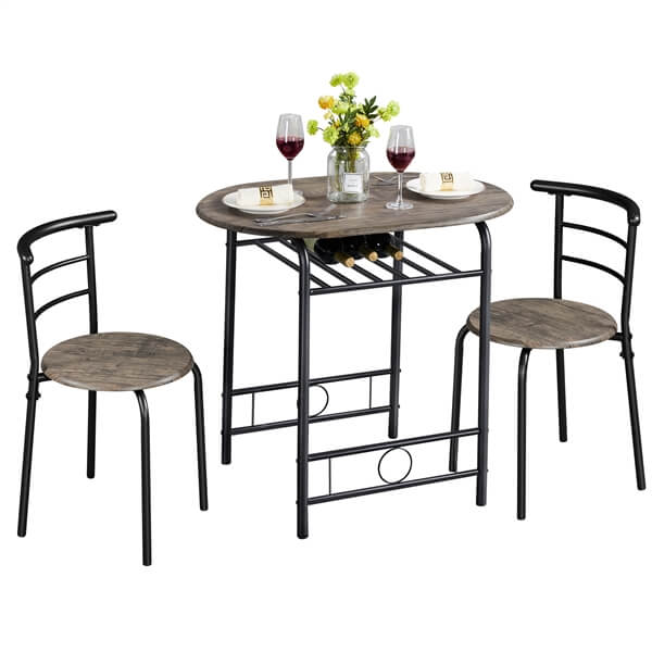 Yaheetech 3 Piece Dining Table Set