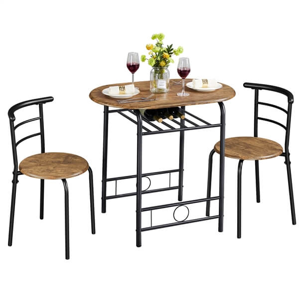 Yaheetech 3 Piece Dining Table Set