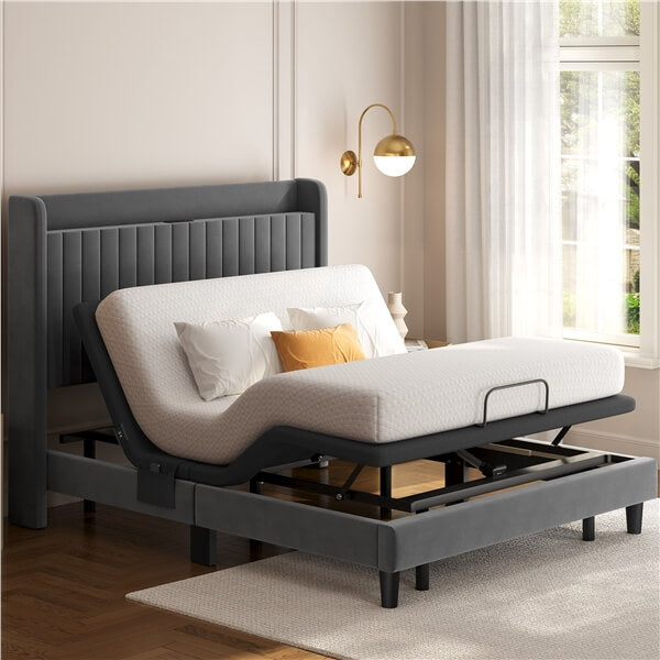 Yaheetech Adjustable Bed Frame with Wireless Remote Control