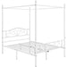 silver canopy bed frame